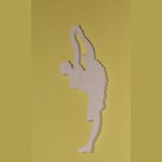 Dancer figurin 3mm massivt trä handgjord utsmyckning scrapbooking dans