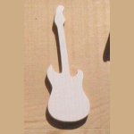 Figurine marque plats elektrisk gitarr bröllop musik tema handgjord massivt trä