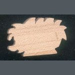 Herisson figur, miniatyr i massivt trä, skogstema, natur, handgjord, scrapbooking utsmyckning