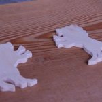 lejon figurin tjocklek 3mm för att dekorera och hålla miniatyrer kreativ fritid utsmyckning scrapbooking handgjord massivt trä