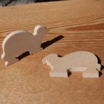 miniatyr sköldpadda figur 3mm att måla och limma massivt lönnträ handgjord utsmyckning scrapbooking