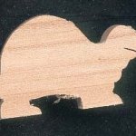 Sköldpaddsfigur i massivt trä, handgjord