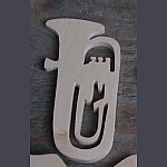 3mm tuba figurin musik tema br&ouml;llop dekoration