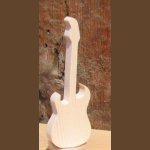 Trä elgitarr ht 20cm musikdekoration, musiker present, handgjord