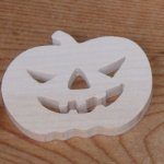 3mm Halloween pumpa figur att måla och limma, handgjord massiv trä scrapbook utsmyckning