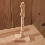 Massivt trä blockflöjt ht 20 cm handgjord inredning musik gåva flöjtist
