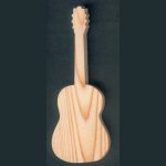 Trä gitarr 15cm dekoration musik