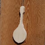 Mandolin i massivt trä ht15cm, musikalisk bröllopsdekoration handgjord musiker gåva
