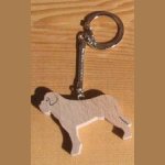 Saint Bernard eller golden retriever hund nyckelring