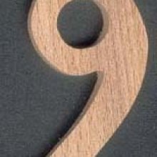 Nummer 9 ht 8cm i trä att måla och limma