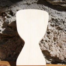 Djembe i trä 15cm, musikdekoration