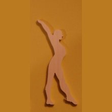 Dancer figurin 3mm massivt trä handgjord utsmyckning scrapbooking dans