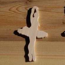 Dancer figurin 3mm massivt trä handgjord utsmyckning scrapbooking dans