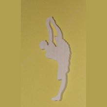 Dancer figurin 3mm massivt trä handgjord utsmyckning scrapbooking dans