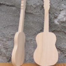 Figurin markör gitarr bröllop musik tema, trä, handgjord