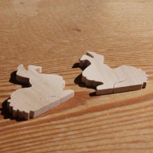 kaninfigur för att dekorera, limma miniatyren kreativ fritid