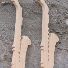 Figurin saxofon saxofon saxofon bröllop plats kort musik tema handgjord massivt trä