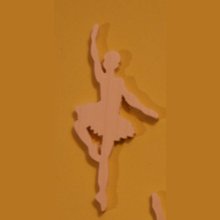 Dancer figurin 3mm massivt trä handgjord utsmyckning scrapbooking dans