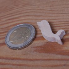 delfin figur 2,5 x 2,7 cm massivt lönnträ för målning 3mm tjock handgjord scrapbooking utsmyckning