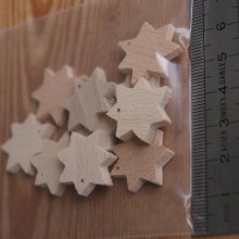 Miniatyrstjärna med 7 genomborrade grenar, juldekoration att dekorera och hänga upp.