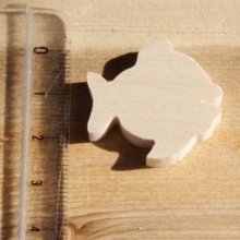 miniatyrfiskfigur 3mm tjock att måla och limma massivt lönnträ handgjort