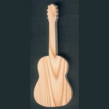 Trä gitarr 15cm dekoration musik