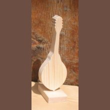 mandolin monterad på en bas dekoration träinstrument, handgjord