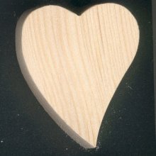 Trähjärta 5 x 5,5 cm sned form