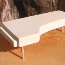 flygel längd 15 cm musik tema bröllop dekoration i trä