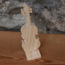 violin monterad på massivt trä bröllopsdekoration handgjord gåva violinist